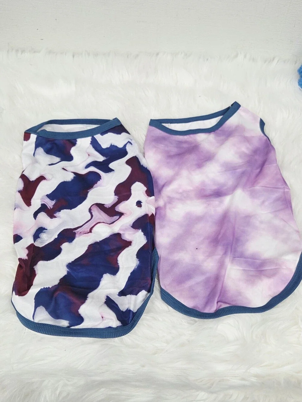 Tie-Dye & Abstract Purple Pet T-shirts MEdium